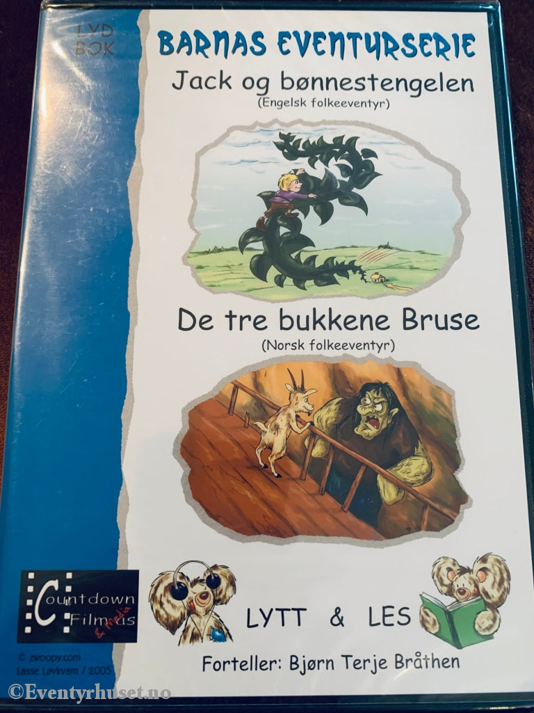Barnas Eventyrserie - Jack Og Bønnestengelen / De Tre Bukkene Bruse (Asbjørnsen & Moe). Cd+Bok. Lytt