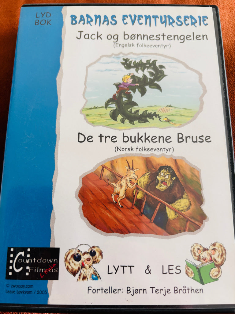 Barnas Eventyrserie – Jack og bønnestengelen / De tre bukkene Bruse. Lydbok på CD.