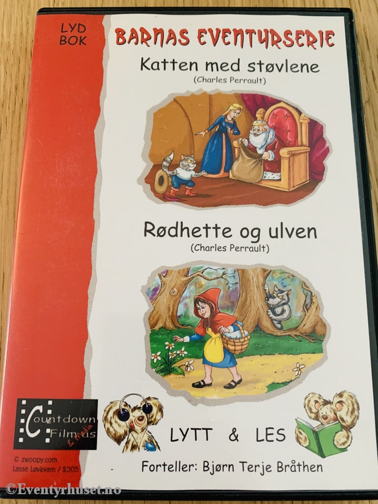 Barnas Eventyrserie - Katten Med Støvlene / Rødhette Og Ulven. 2005. Cd+Bok. Lytt Les! Cd