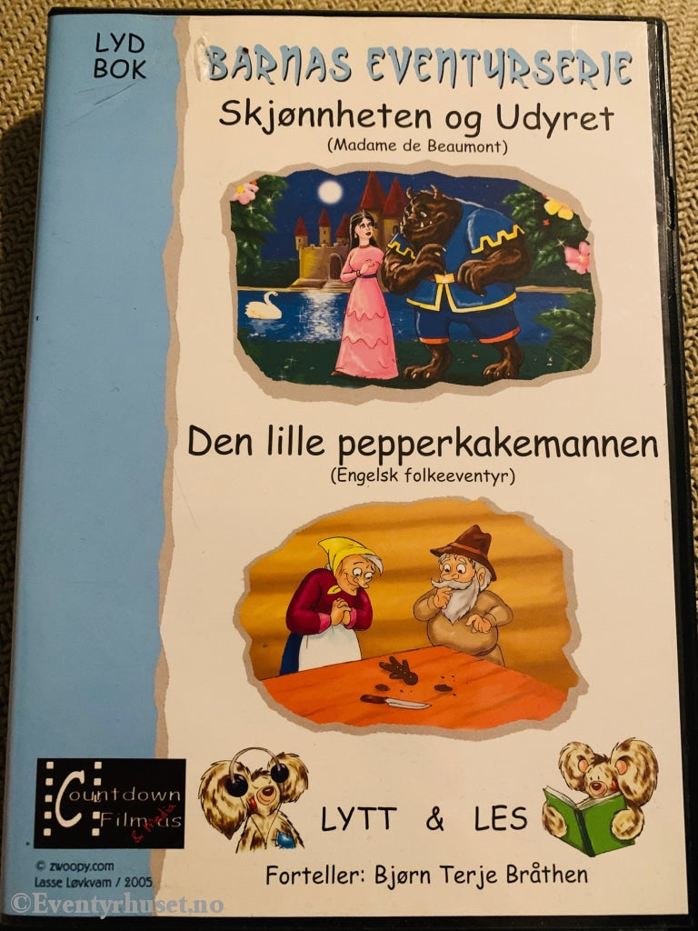 Barnas Eventyrserie - Skjønnheten Og Udyret / Den Lille Pepperkakemannen. 2005. Cd+Bok. Lytt Les! Cd