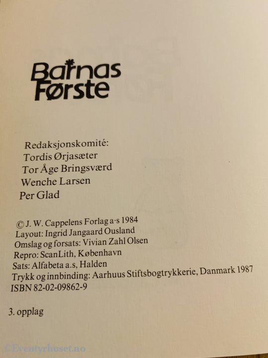 Barnas Første. 1984/87. Eventyrbok
