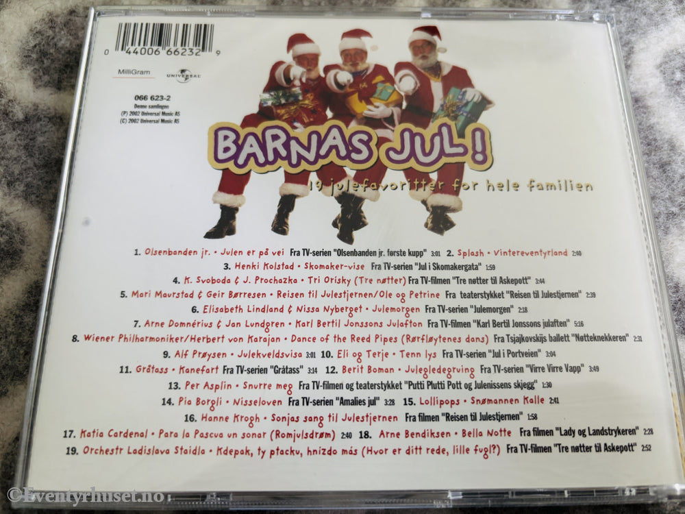 Barnas Jul - 19 julefavoritter for hele familien. Barne-CD.