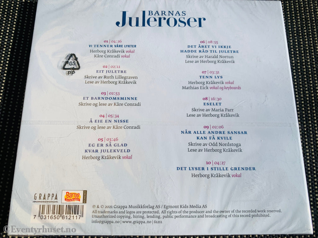 Barnas Juleroser. Cd. Ny I Plast! Cd