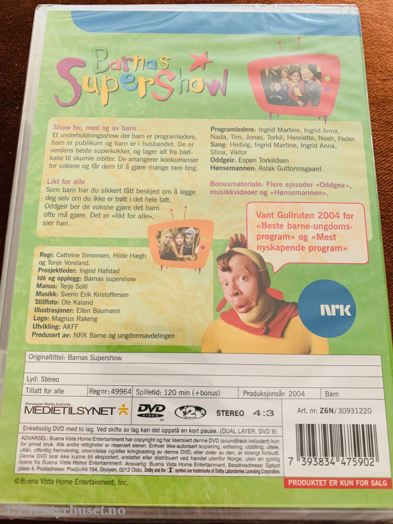 Barnas Supershow (Nrk). 2004. Dvd. Ny I Plast! Dvd