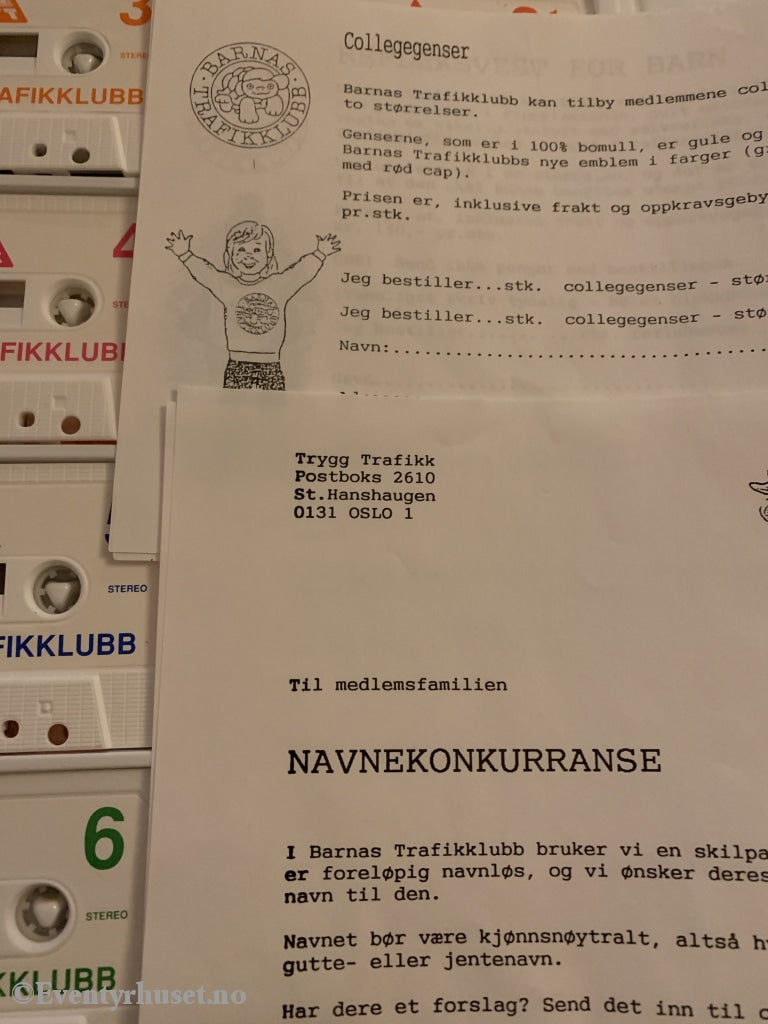 Barnas Trafikklubb. Kassettbøker Med Koffert. Kassettbok