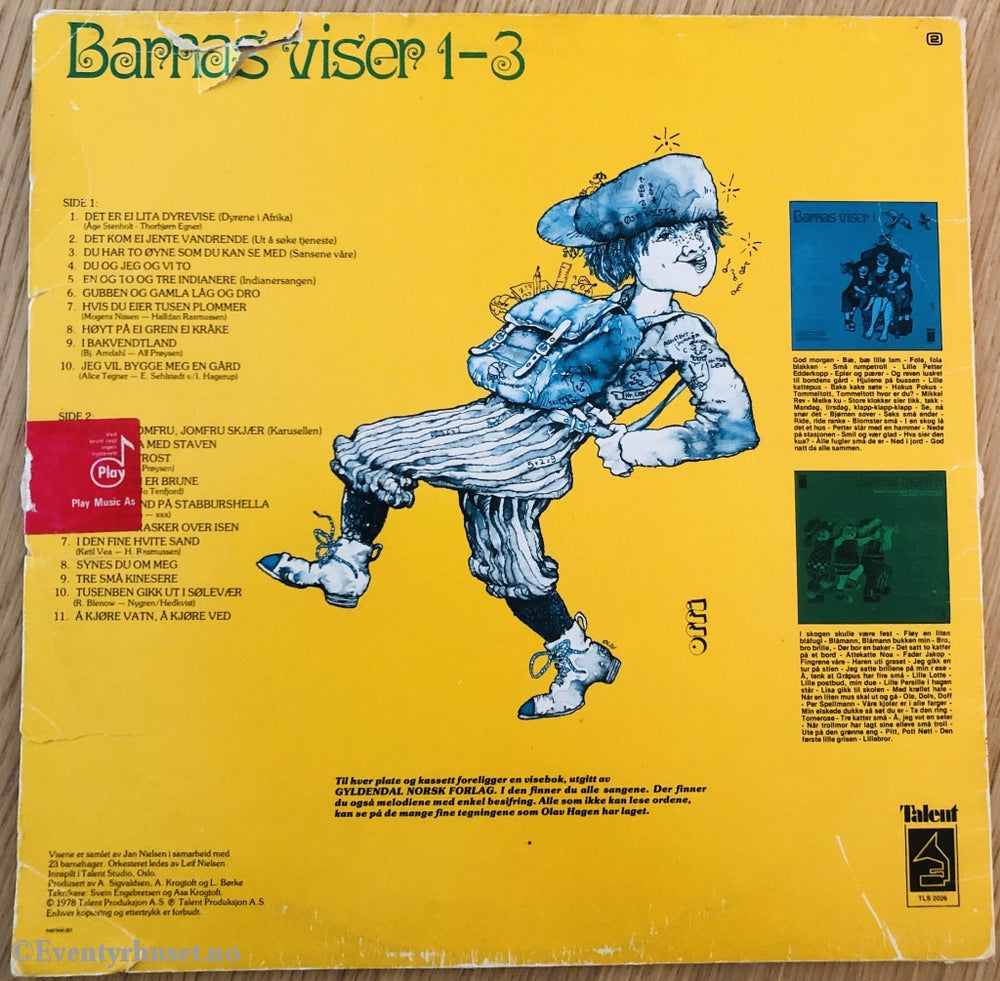 Barnas Viser 3. 1978. Lp. Lp Plate