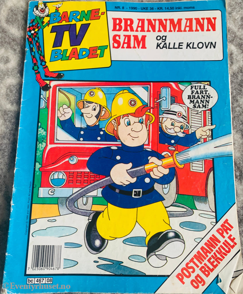 Barne-Tv Bladet. Kalle Klovn Mfl. 1990/08. Tegneserieblad