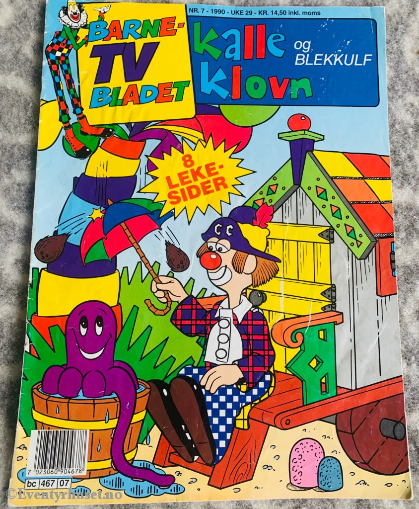Barne-Tv Bladet. Kalle Klovn Mfl. 1990/07. Tegneserieblad