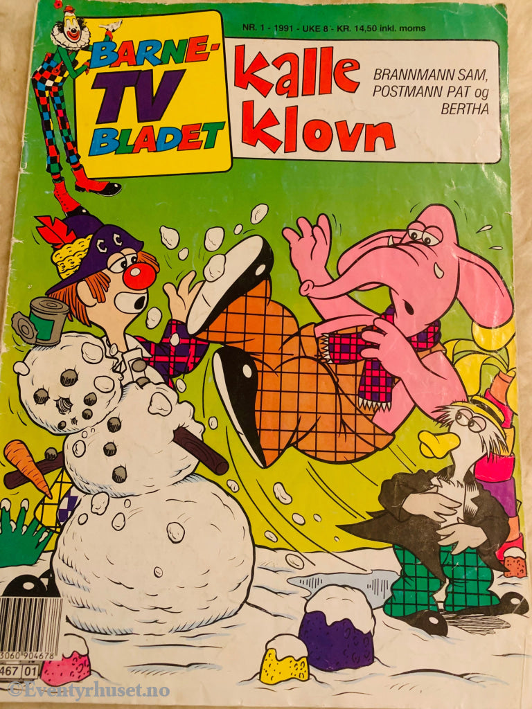 Barne-Tv Bladet. Kalle Klovn Mfl. 1991/01. Tegneserieblad