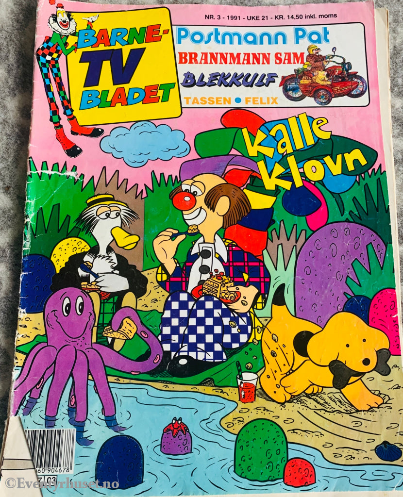 Barne-Tv Bladet. Kalle Klovn Mfl. 1991/03. Tegneserieblad