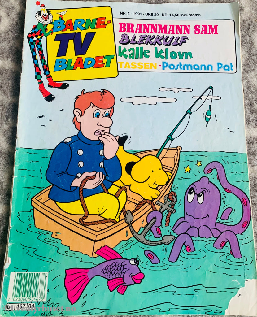 Barne-Tv Bladet. Kalle Klovn Mfl. 1991/04. Tegneserieblad