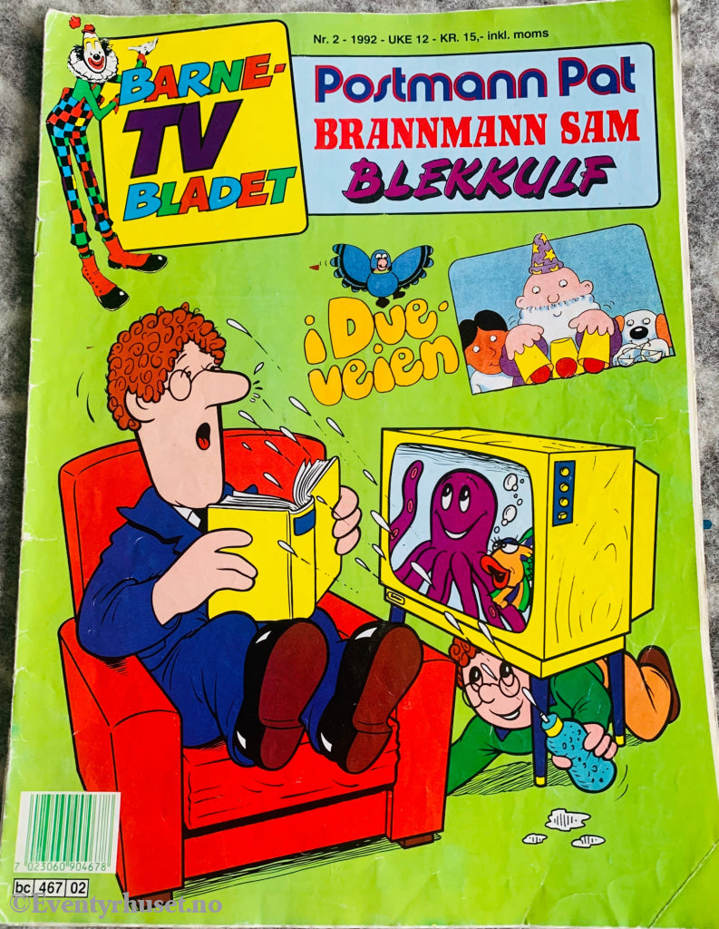 Barne-Tv Bladet. Kalle Klovn Mfl. 1992/02. Tegneserieblad
