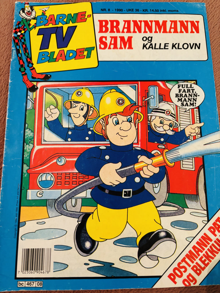Barne-TV Bladet Nr. 8 - 1990. Tegneserieblad/album.