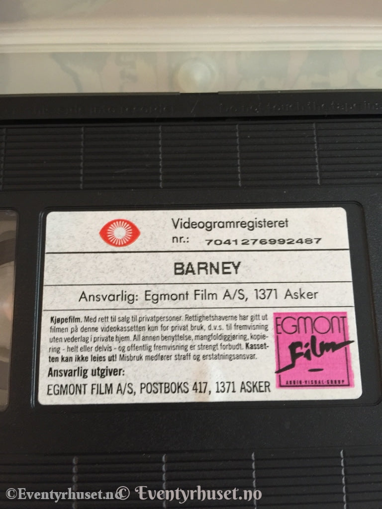 Barney. 1987. Vhs. Vhs