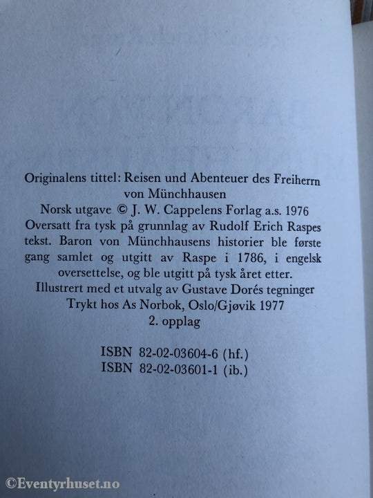 Baron Von Münchausens Vidunderlige Reiser Til Lands Og Vanns. 1976. Fortelling