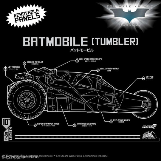 Batman 1989 Super Cyborg Vehicle Batmobile Tumbler (Full Color) 33 cm Toys