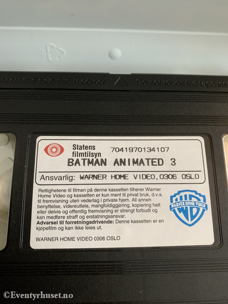 Batman Animated 3. Skrekkens Krem Del 1 & 2. 1993. Vhs. Vhs