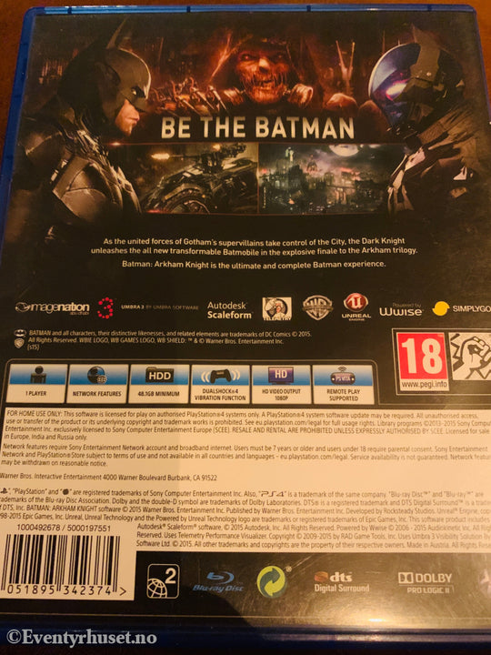 Batman: Arkham Knight. Playstation PS4-spill.