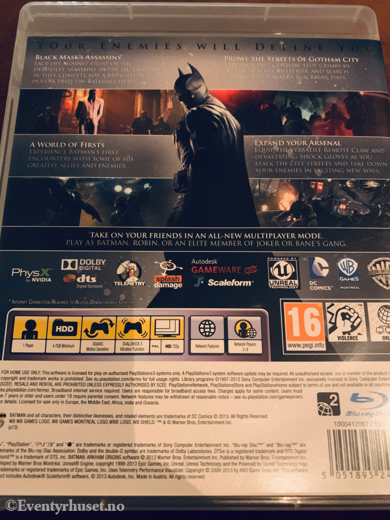 Batman: Arkham Origins. PS3.