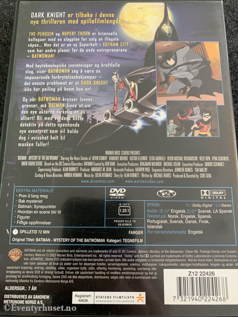 Batman - Mystery Of The Batwoman. 2003. Dvd. Dvd