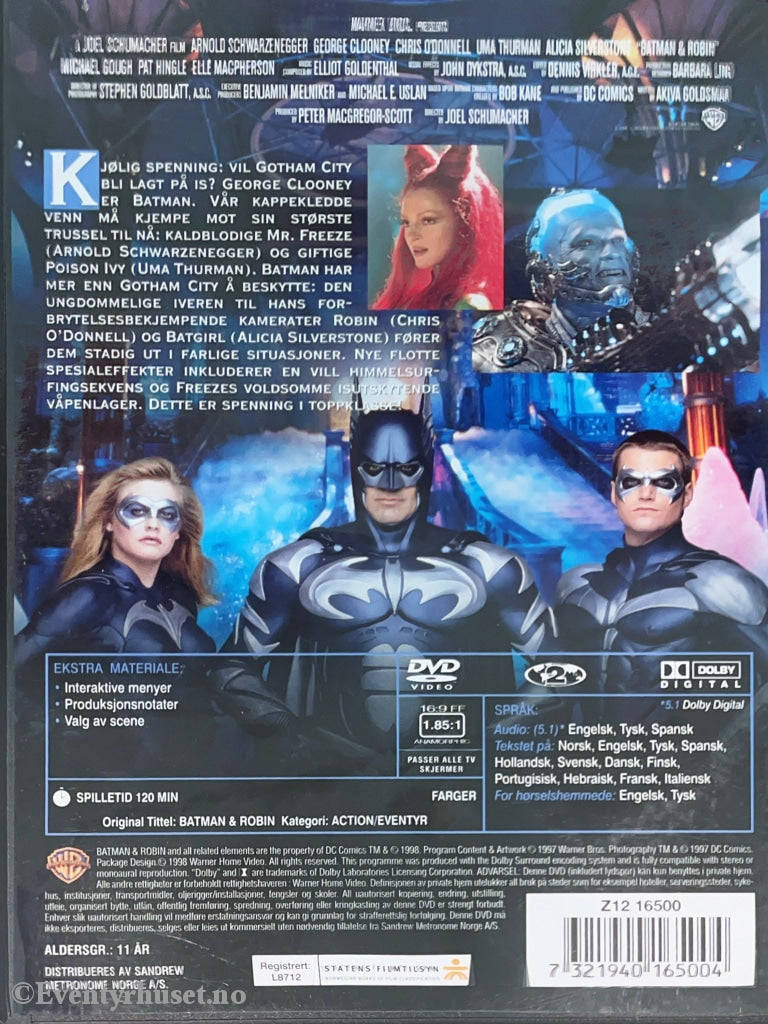 Batman & Robin. 1998. Dvd. Dvd