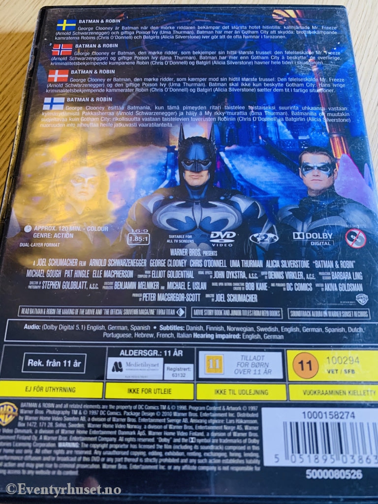 Batman & Robin. 1998. Dvd. Dvd