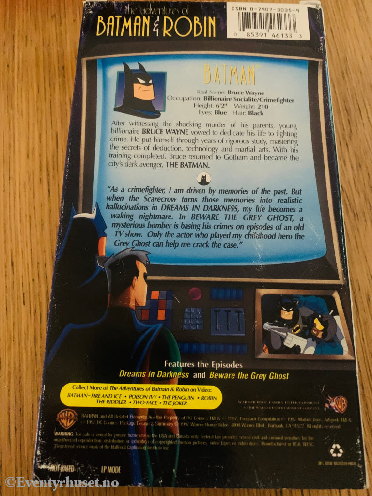 Batman: The Adventures of Batman & Robin 1993 .VHS slipcase.
