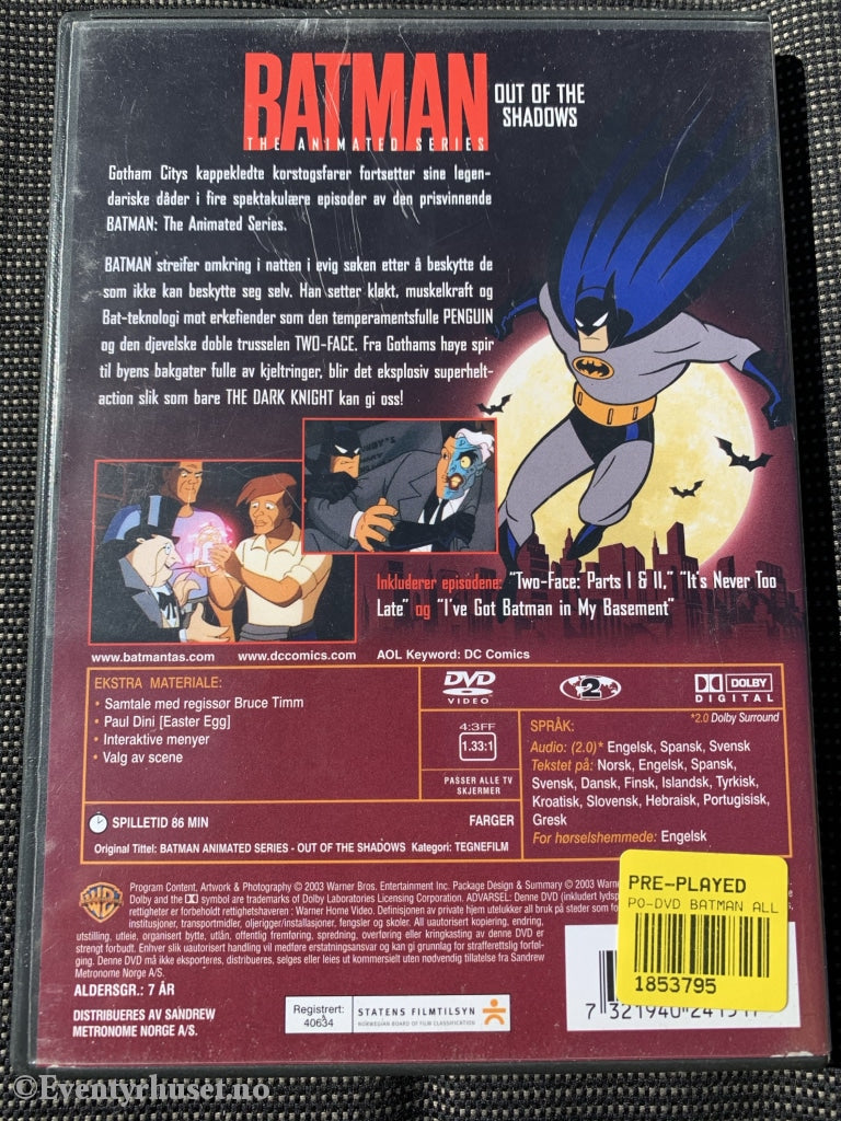 Batman - The Animated Series. Out Of Shadows. 2003. Dvd. Dvd