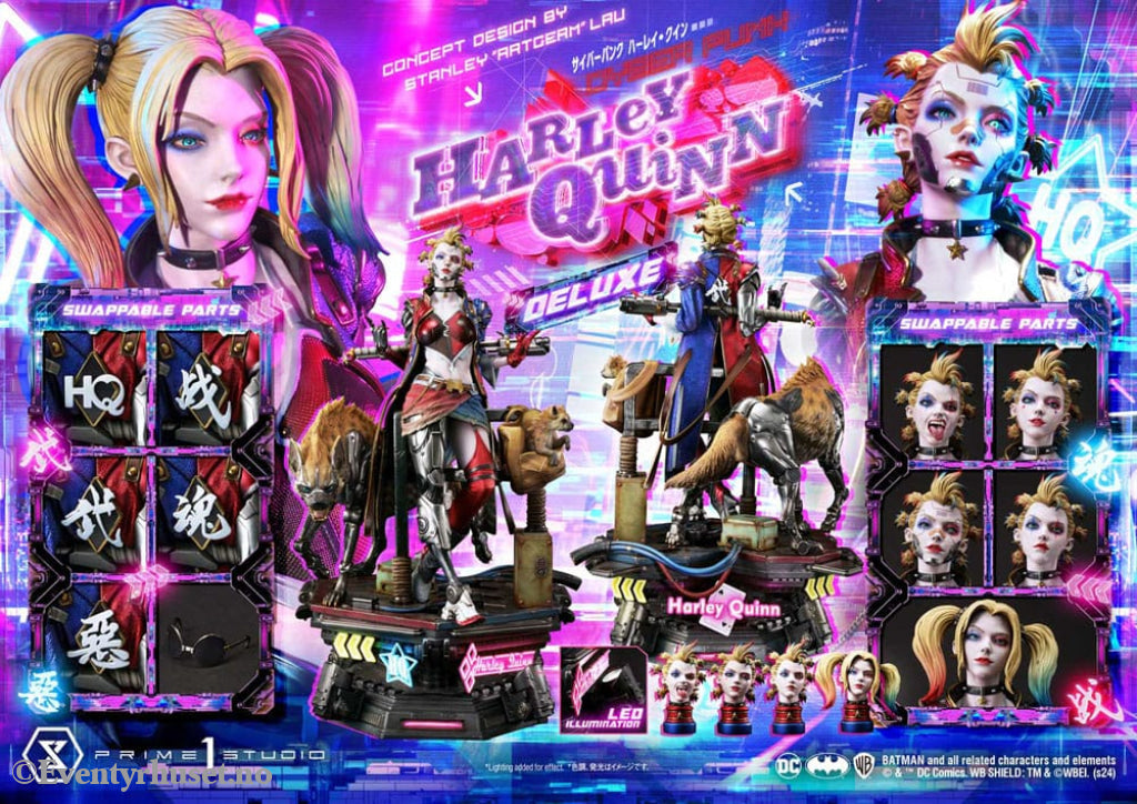 Batman Ultimate Premium Masterline Series Statue Cyberpunk Harley Quinn Deluxe Bonus Version 60 cm Collectibles