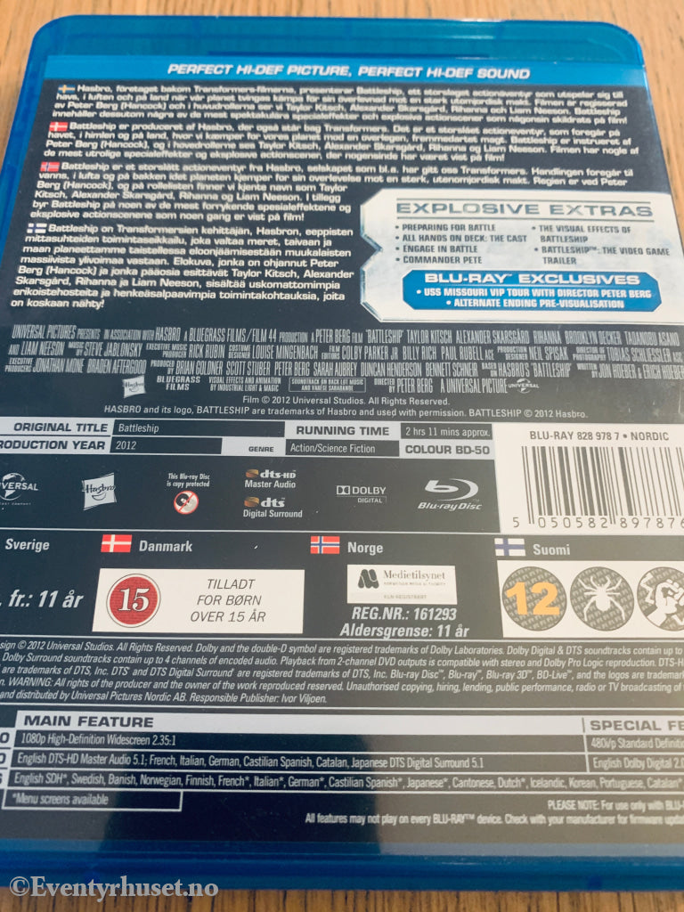 Battleship (2012). Blu-Ray.