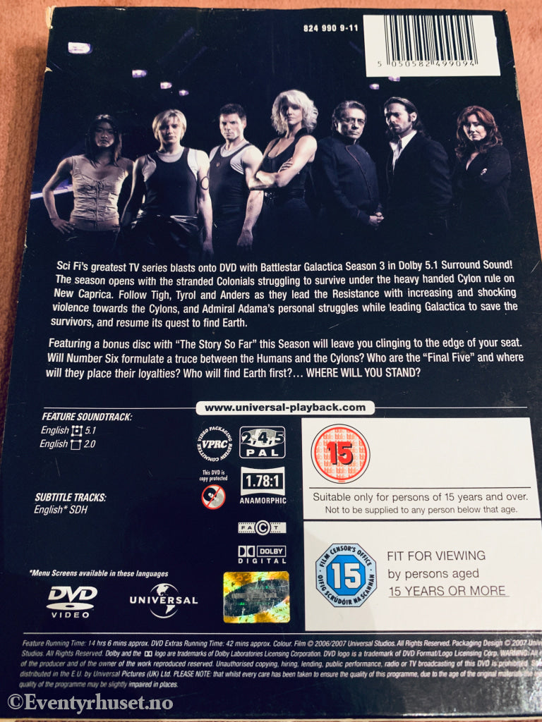 Battlestar Galactica: Season Three (2006). DVD samleboks.