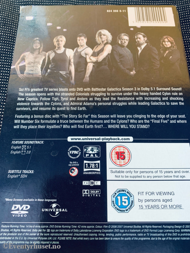 Battlestar Galactica Season Three. DVD samleboks.