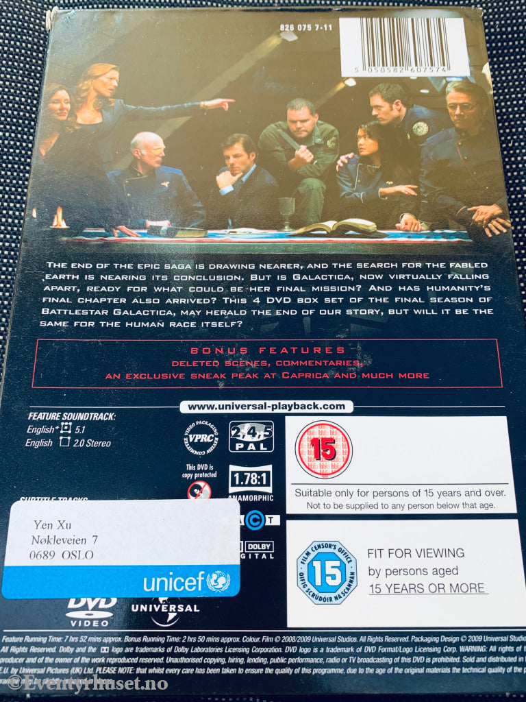 Battlestar Galactica The Final Season. DVD samleboks.