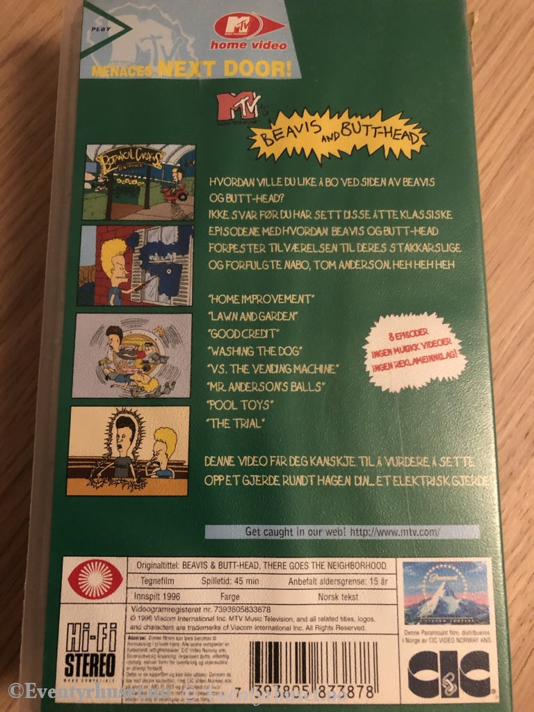 Beavis And Butt-Head. There Goes The Neighbourhood. 1996. Vhs. Vhs