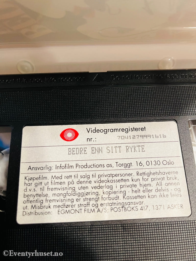 Bedre Enn Sitt Rykte (Norske Klassikere). 1955. Vhs. Vhs
