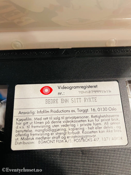 Bedre Enn Sitt Rykte (Norske Klassikere). 1955. Vhs. Vhs