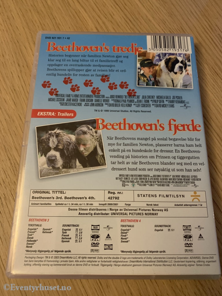 Beethovens Tredje & Fjerde. 2003. Dvd. Dvd