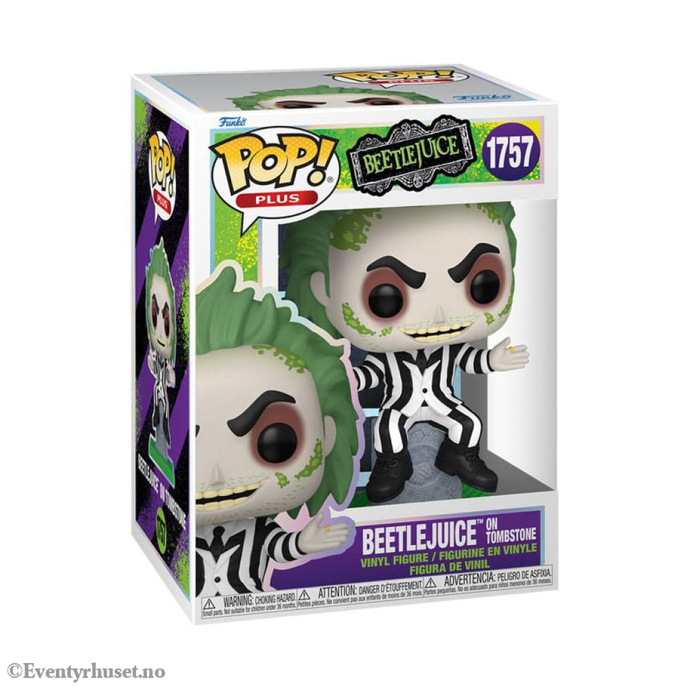 Beetlejuice POP! Plus Movies Vinyl Figure Beetlejuice w/tombstone 9 cm Collectibles