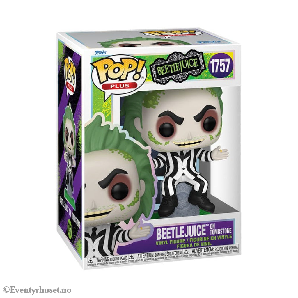 Beetlejuice POP! Plus Movies Vinyl Figure Beetlejuice w/tombstone 9 cm Collectibles