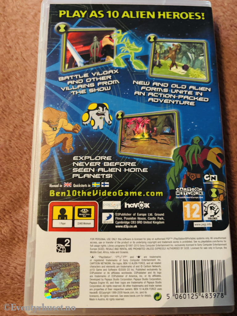 Ben 10 Alien Force: Vilgax Attacks. Playstation PSP.