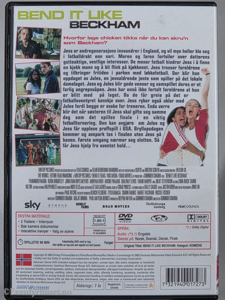 Bend It Like Beckham (2002). DVD. Dorling Kindersley / Egmont Film