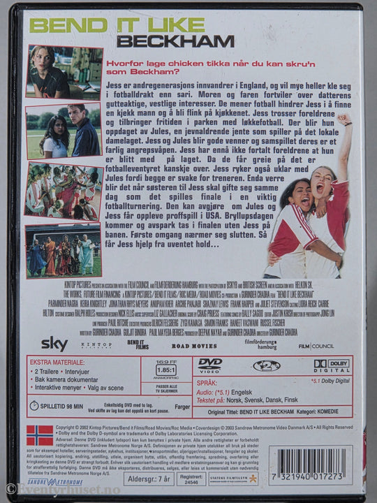 Bend It Like Beckham (2002). DVD. Dorling Kindersley / Egmont Film