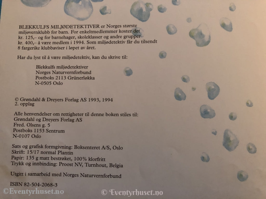 Bente Roestad. 1993. Blekkulf. Hvem Skremte Vettet Av Caretta Fortelling