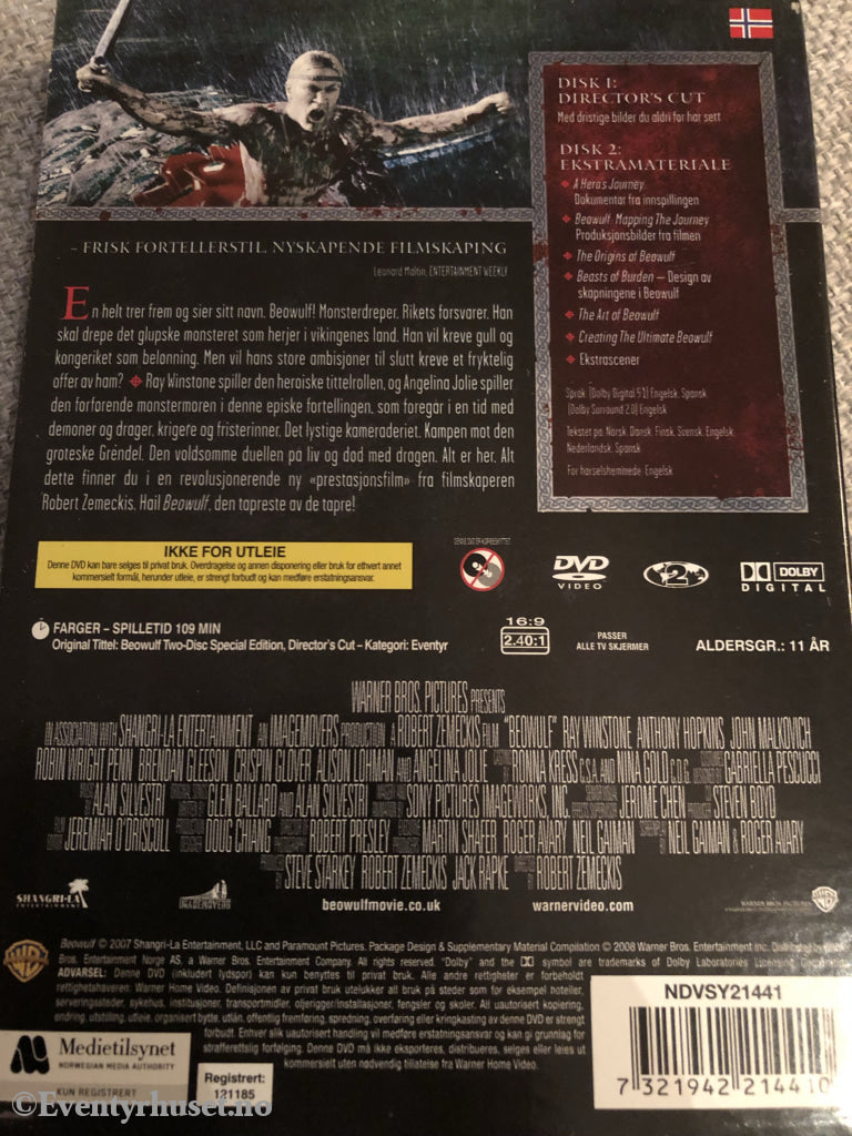 Beowolf. 2007. Dvd. Dvd