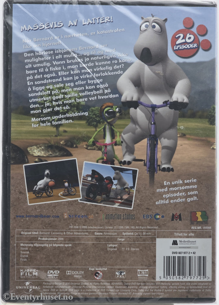 Bernard – Padler kano og andre historier . 2004 . DVD. Ny i plast!