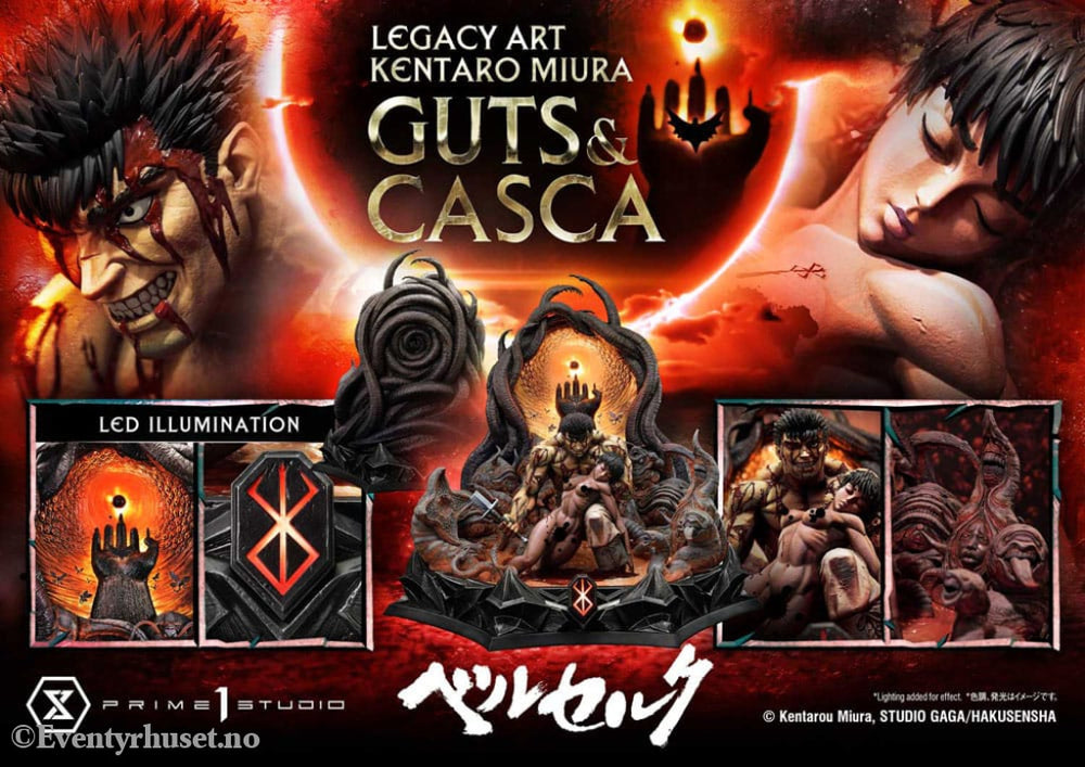 Berserk Ultimate Legacy Art Kentaro Miura Statue 1/4 Guts & Casca 72 cm Collectibles