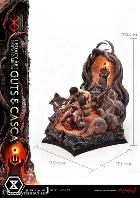 Berserk Ultimate Legacy Art Kentaro Miura Statue 1/4 Guts & Casca Bonus Version 72 cm Collectibles