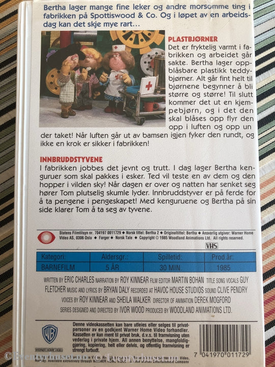 Berta 2. Bjørner Og Tyver. 1985. Vhs. Vhs