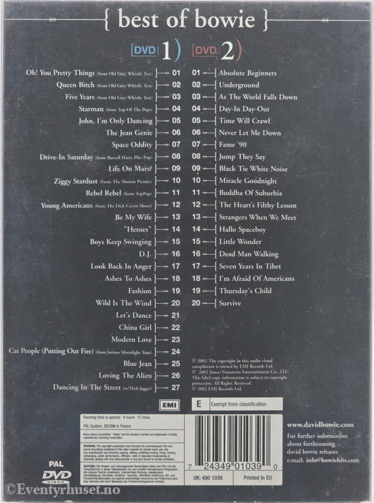 Best of Bowie. 2002. DVD.