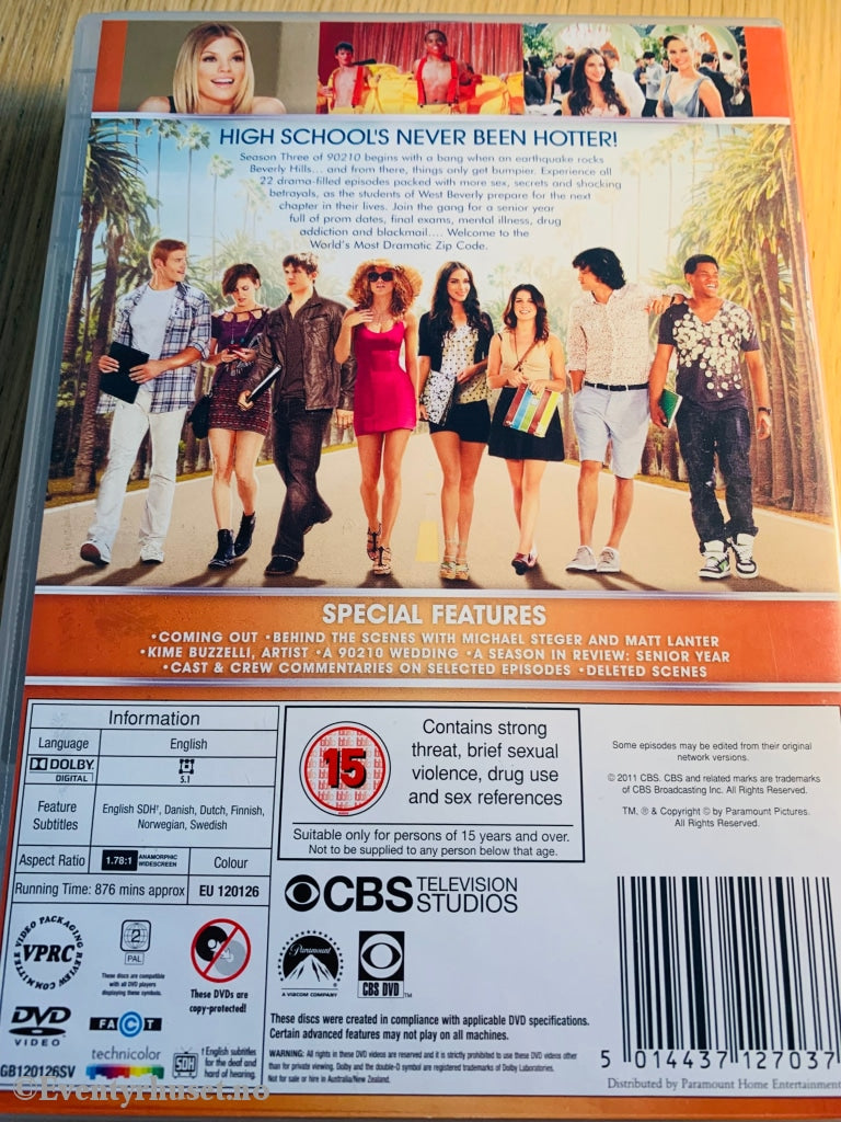 Beverly Hills 90210. Sesong 3. Dvd Samleboks.
